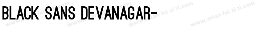 Black Sans Devanagar字体转换